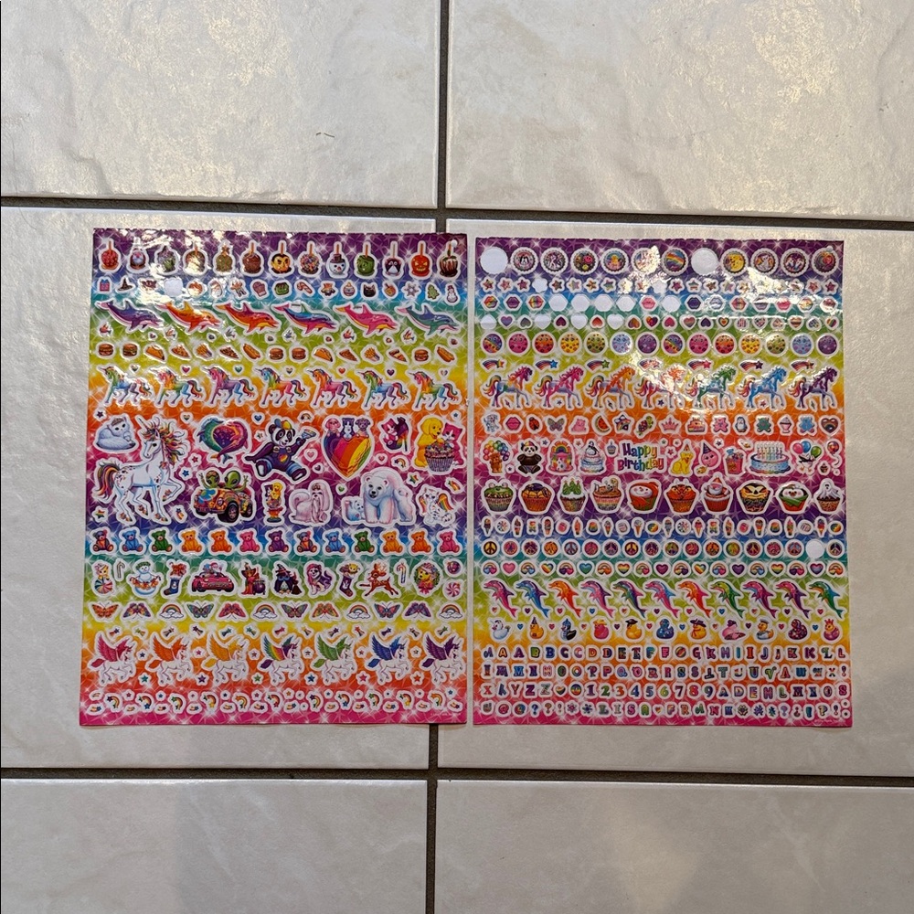 Vintage Lisa Frank Large Sticker Sheets